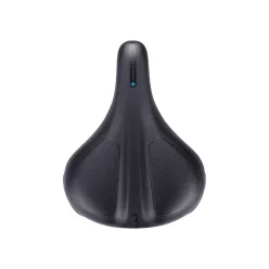 BBB Cycling kerékpáros nyereg BSD-102 ComfortPlus Relaxed, unisex, kiegyenesedett testtartáshoz ajánlott, emlékező szivacsos, 205mm széles, fekete