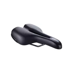BBB Cycling kerékpáros nyereg BSD-111 SportPlus, unisex, aktív kerékpározási testtartáshoz ajánlott, emlékező szivacsos, 170mm széles, fekete