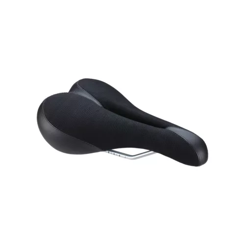 BBB Cycling kerékpáros nyereg BSD-12 MultiDensity, férfi, laza kerékpározási testtartáshoz, 170mm széles, fekete