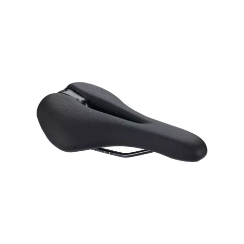 BBB Cycling kerékpáros nyereg BSD-136 SportComfort 2.0, unisex, sportos kerékpározási testtartáshoz, 155mm széles, fekete