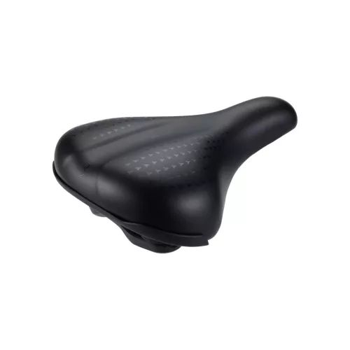 BBB Cycling kerékpáros nyereg BSD-96 SoftComfort Gelfoam Series, unisex, laza kerékpározási testtartáshoz, 205mm széles, fekete