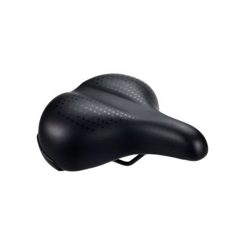 BBB Cycling kerékpáros nyereg BSD-97 SoftComfort Gelfoam Series, unisex, kiegyenesedett kerékpározási testtartáshoz, 225mm széles, fekete