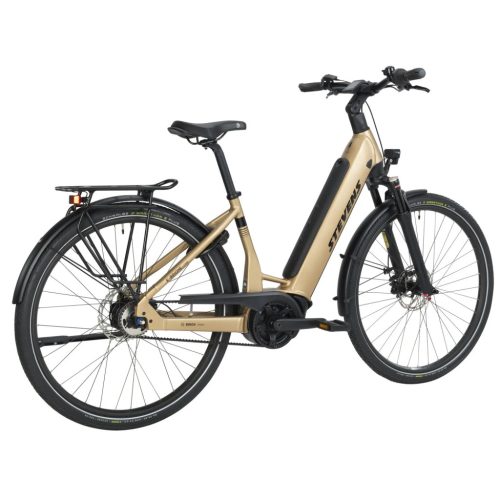 Stevens elektromos városi kerékpár E-Brione Luxe unisex F56 golden sand