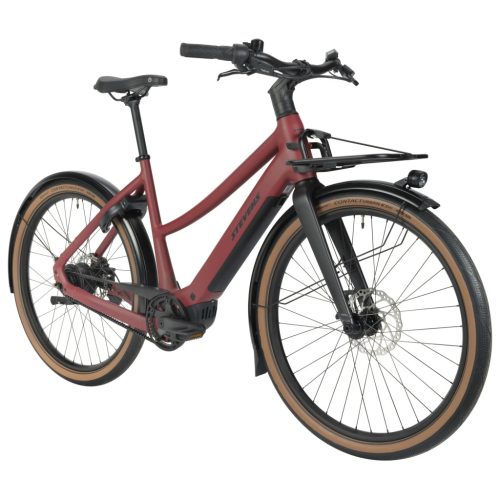 Stevens elektromos light assist városi kerékpár E-Simeto női L bordeaux red